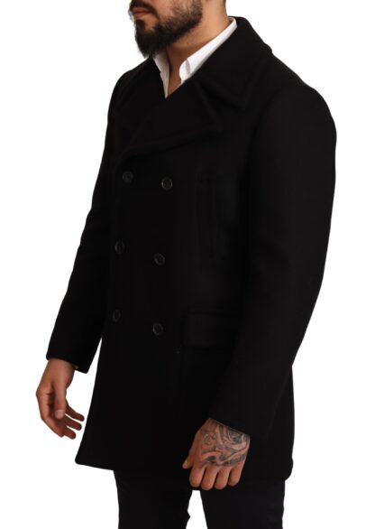 Dolce & Gabbana - Elegant Black Double Breasted Trench Coat