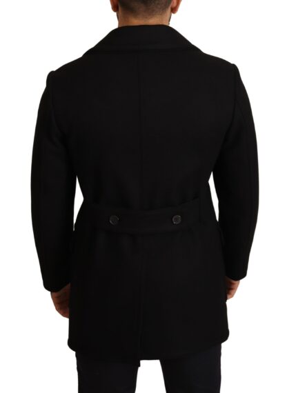 Dolce & Gabbana - Elegant Black Double Breasted Trench Coat