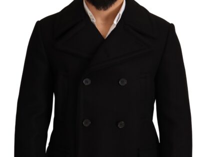 Dolce & Gabbana - Elegant Black Double Breasted Trench Coat