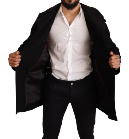 Dolce & Gabbana - Elegant Black Double Breasted Trench Coat