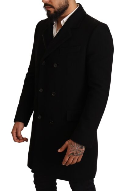 Dolce & Gabbana - Elegant Double-Breasted Black Coat