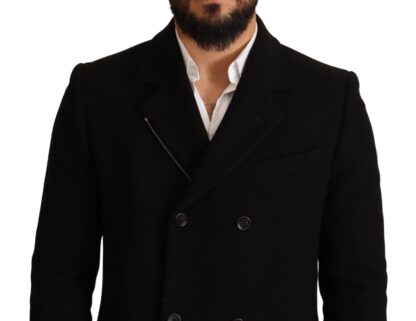 Dolce & Gabbana - Elegant Double-Breasted Black Coat