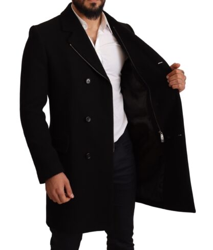 Dolce & Gabbana - Elegant Double-Breasted Black Coat