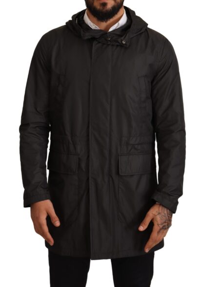 Dolce & Gabbana - Chic Hooded Blouson Coat in Timeless Black