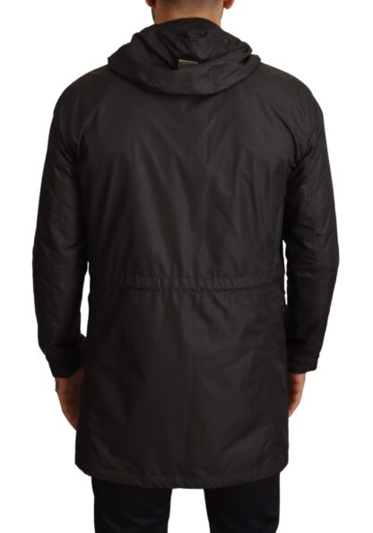 Dolce & Gabbana - Chic Hooded Blouson Coat in Timeless Black