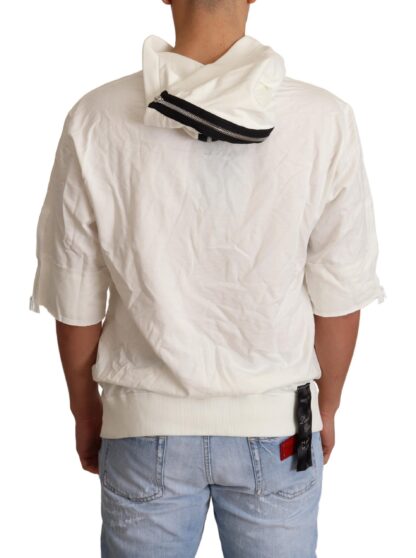 Dolce & Gabbana - Exquisite Off-White Cotton Hooded Sweater