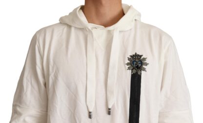 Dolce & Gabbana - Exquisite Off-White Cotton Hooded Sweater