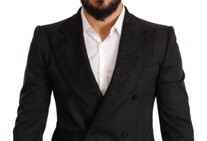 Dolce & Gabbana - Elegant Black Floral Brocade Suit