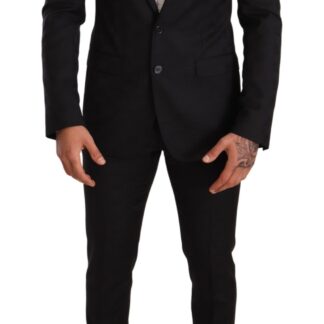 Dolce & Gabbana - Elegant Black Floral Brocade Suit