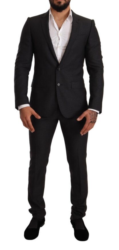 Dolce & Gabbana - Elegant Gray Martini Wool Suit