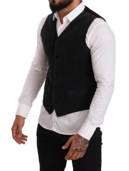 Dolce & Gabbana - Elegant Black Cotton Formal Dress Vest