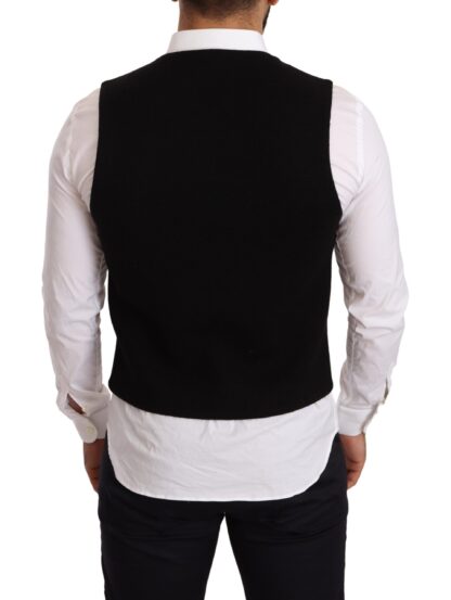 Dolce & Gabbana - Elegant Black Cotton Formal Dress Vest