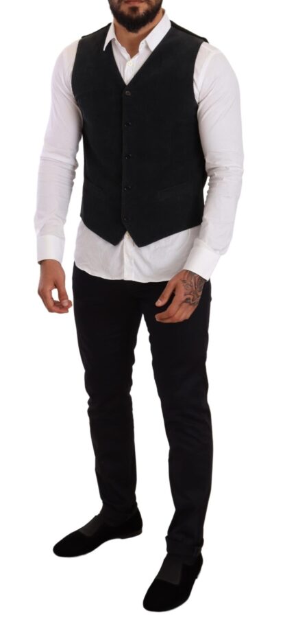 Dolce & Gabbana - Elegant Black Cotton Formal Dress Vest