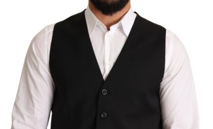 Dolce & Gabbana - Elegant Black Formal Dress Vest