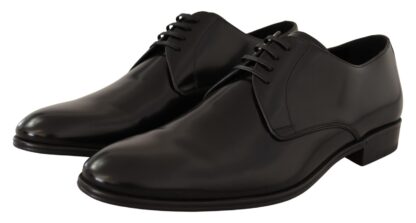 Dolce & Gabbana - Elegant Black Leather Derby Shoes