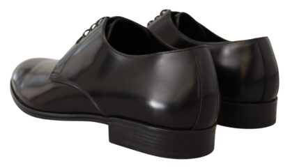 Dolce & Gabbana - Elegant Black Leather Derby Shoes