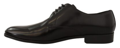 Dolce & Gabbana - Elegant Black Leather Derby Shoes