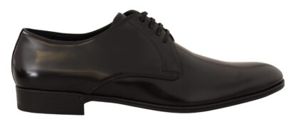 Dolce & Gabbana - Elegant Black Leather Derby Shoes