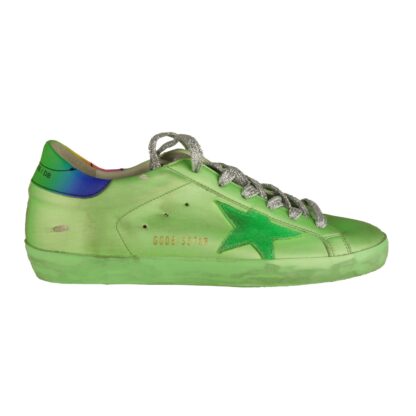 Golden Goose - Emerald Glitter Lace Sneakers with Suede Star