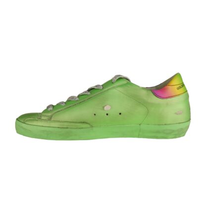 Golden Goose - Emerald Glitter Lace Sneakers with Suede Star