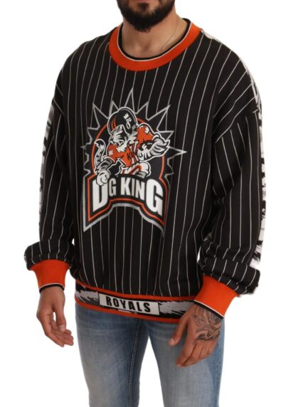 Dolce & Gabbana - Exclusive Black Striped DG KING Sweater