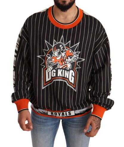 Dolce & Gabbana - Exclusive Black Striped DG KING Sweater