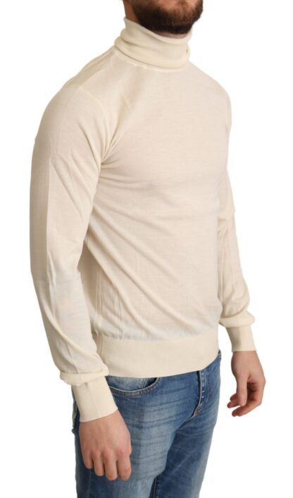 Dolce & Gabbana - Cream Cashmere Turtleneck Sweater