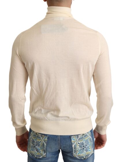 Dolce & Gabbana - Cream Cashmere Turtleneck Sweater