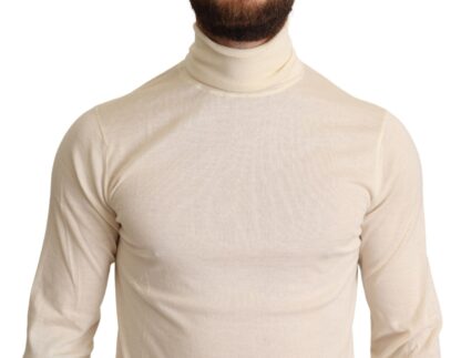 Dolce & Gabbana - Cream Cashmere Turtleneck Sweater