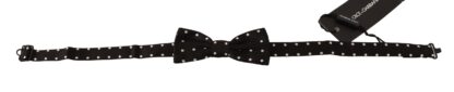 Dolce & Gabbana - Elegant Black Polka Dot Silk Bow Tie