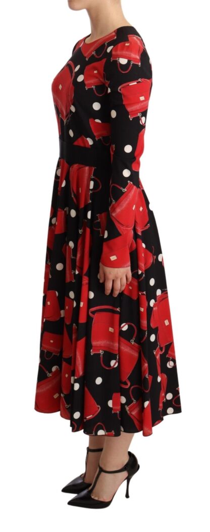 Dolce & Gabbana - Elegant Sicily Print Flared Midi Dress