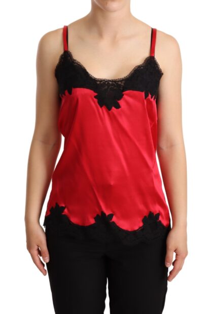 Dolce & Gabbana - Enchanting Red Silk Blend Lace Camisole