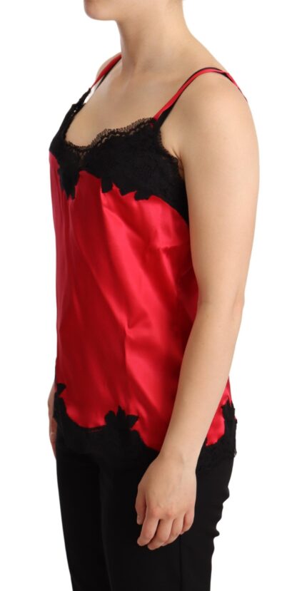 Dolce & Gabbana - Enchanting Red Silk Blend Lace Camisole