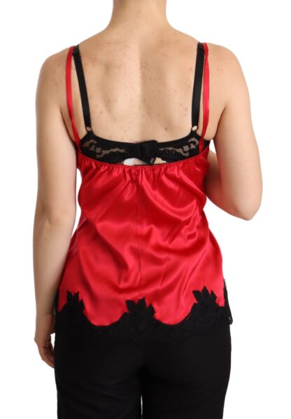 Dolce & Gabbana - Enchanting Red Silk Blend Lace Camisole