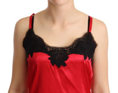 Dolce & Gabbana - Enchanting Red Silk Blend Lace Camisole