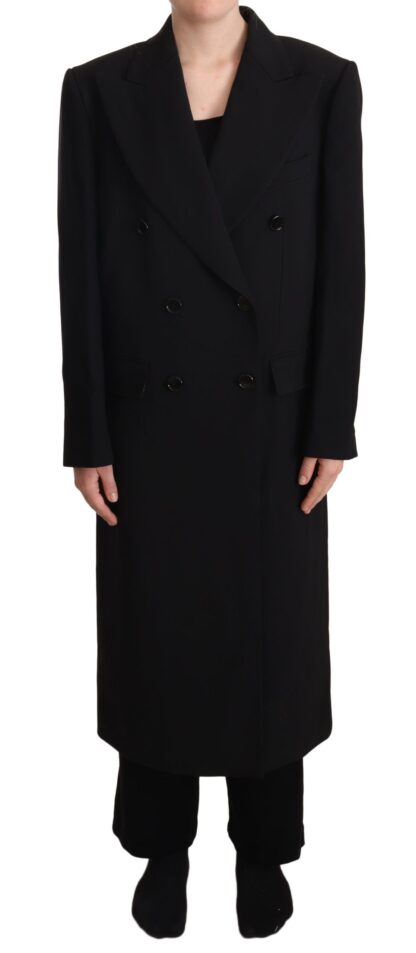 Dolce & Gabbana - Elegant Double Breasted Black Trench Coat