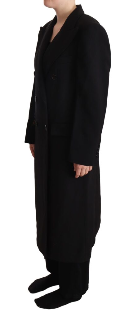 Dolce & Gabbana - Elegant Double Breasted Black Trench Coat