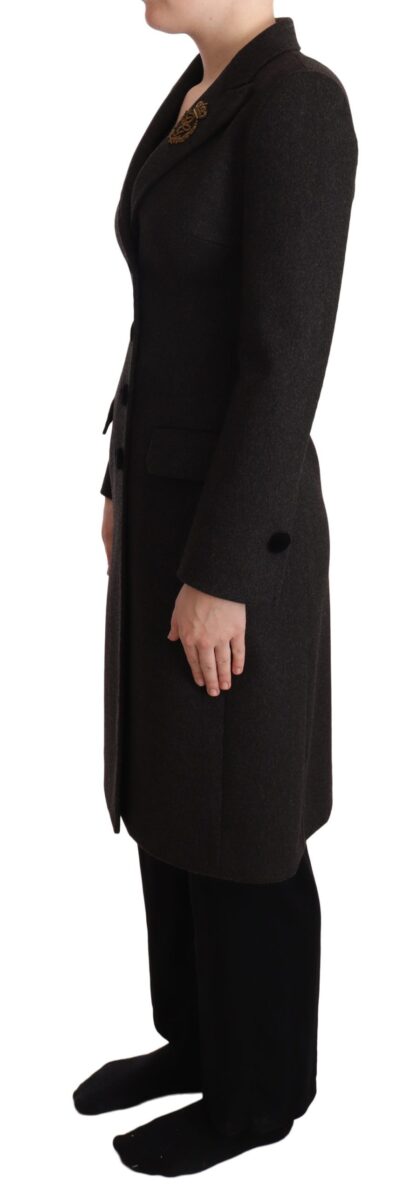 Dolce & Gabbana - Elegant Wool-Cashmere Blend Coat in Black Gray