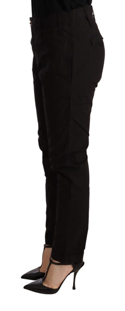 CYCLE - Elegant Black Baggy Cotton Pants