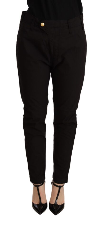 CYCLE - Elegant Black Baggy Cotton Pants