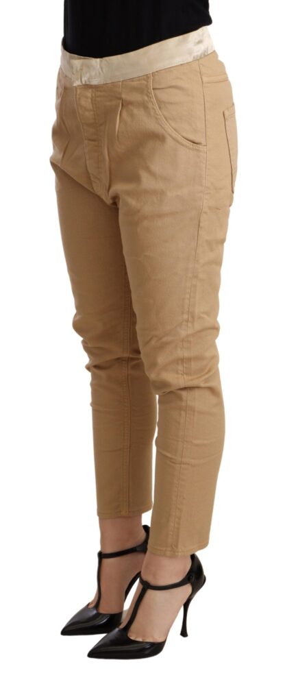 CYCLE - Beige Mid Waist Slim Fit Skinny Pants