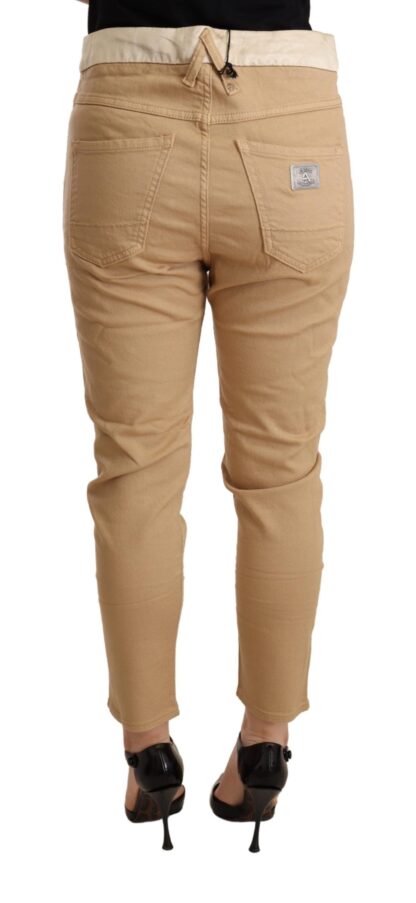 CYCLE - Beige Mid Waist Slim Fit Skinny Pants