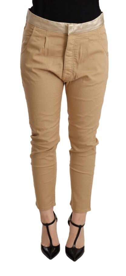 CYCLE - Beige Mid Waist Slim Fit Skinny Pants