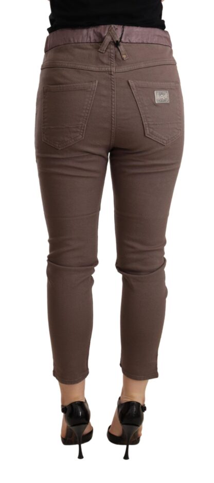 CYCLE - Chic Brown Skinny Mid Waist Cropped Pants