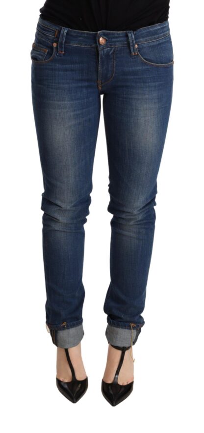 Acht - Chic Blue Washed Push-Up Skinny Jeans