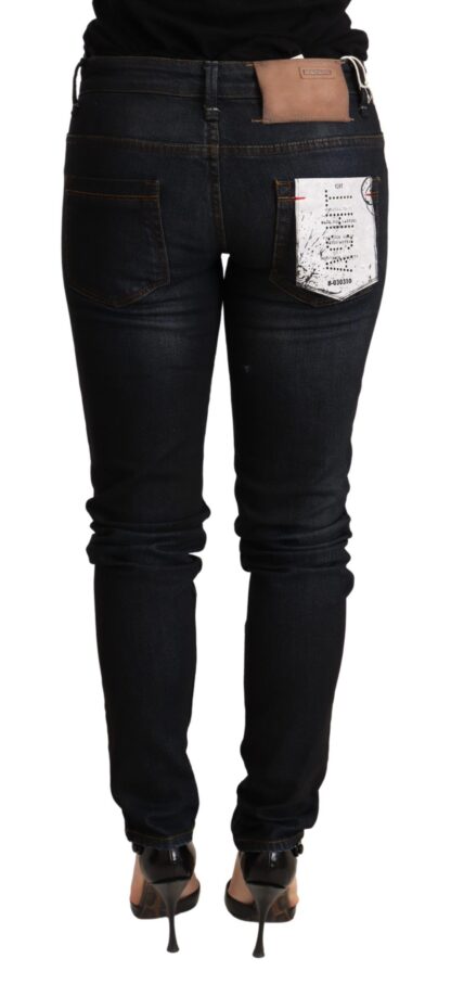 Acht - Chic Blue Washed Skinny Low Waist Jeans