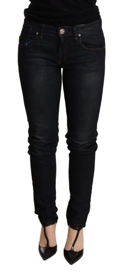 Acht - Chic Blue Washed Skinny Low Waist Jeans