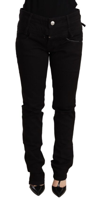 Acht - Chic Low Waist Skinny Black Denim