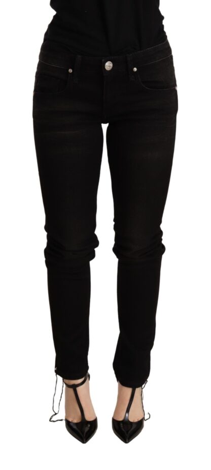 Acht - Elegant Slim Fit Black Denim