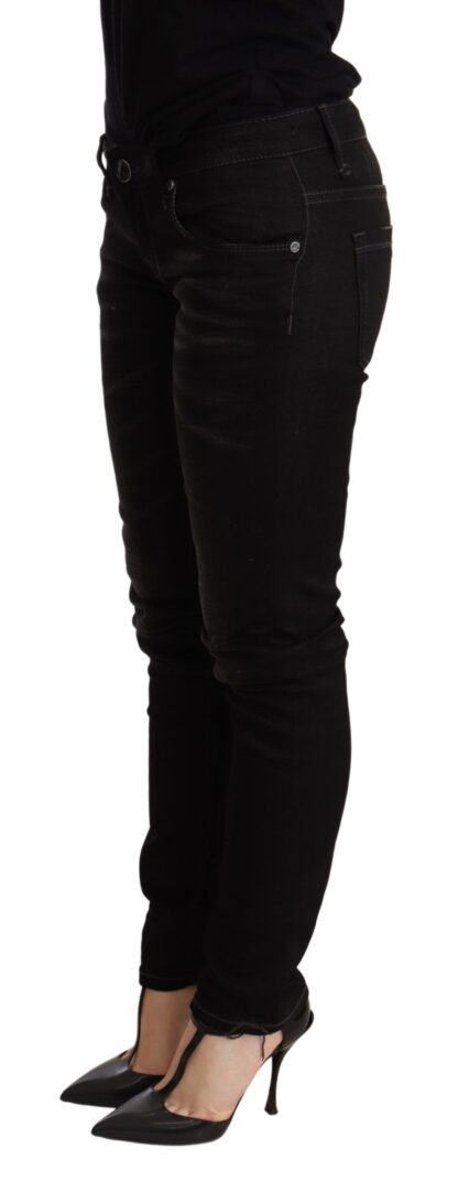 Acht - Chic Black Low Waist Skinny Denim